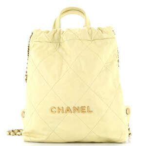 Chanel Medium 22 Chain Backpack Quilted Calfskin